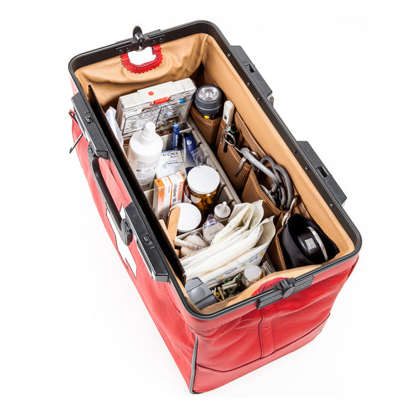 geöffnete Tasche mit Beispielbefüllung
