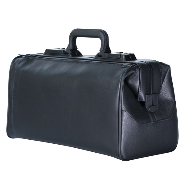 Großformat eine Vortasche Leder Schwarz
