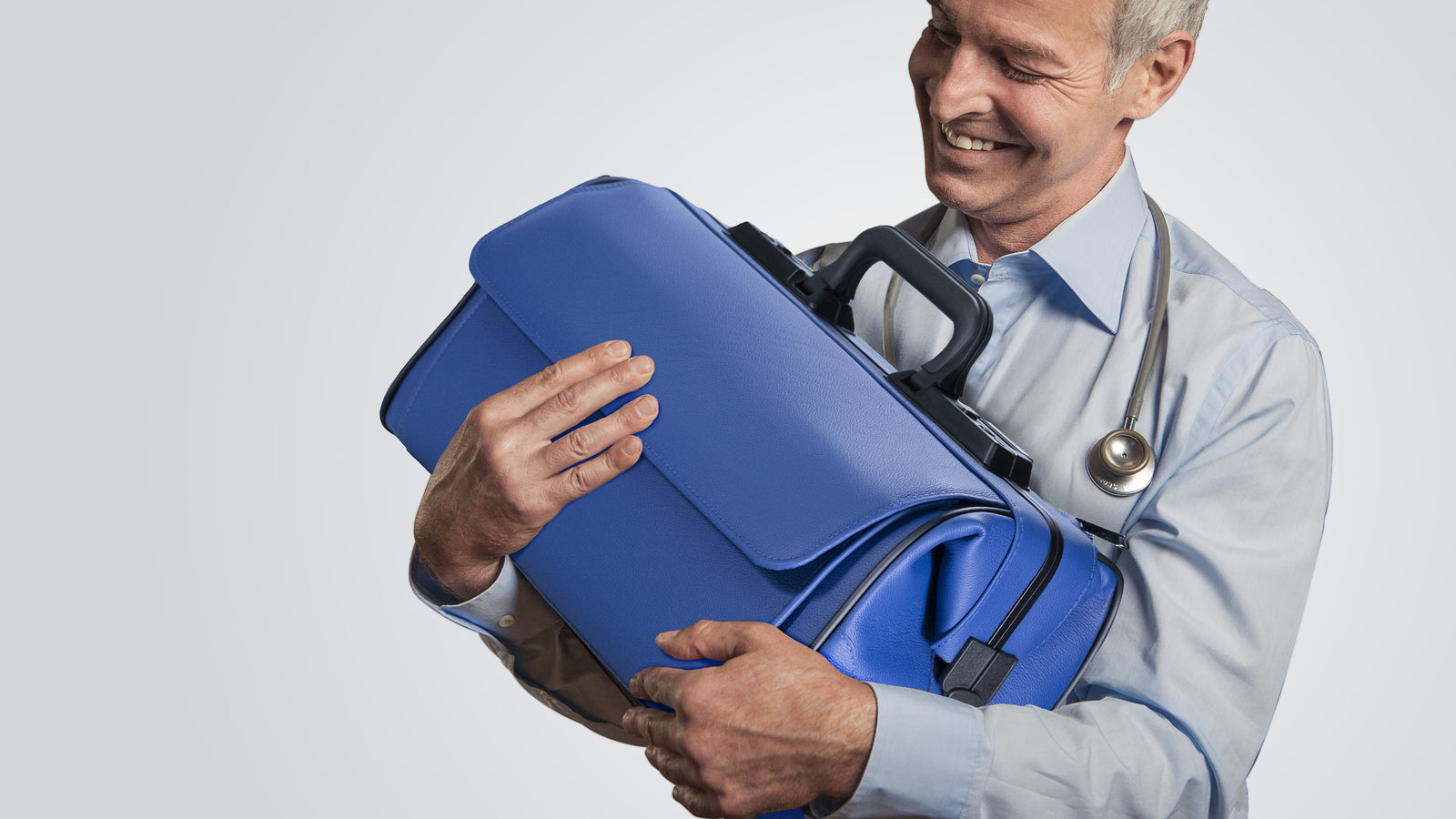 Dürasol Arzttasche blau Rusticana mit Arzt